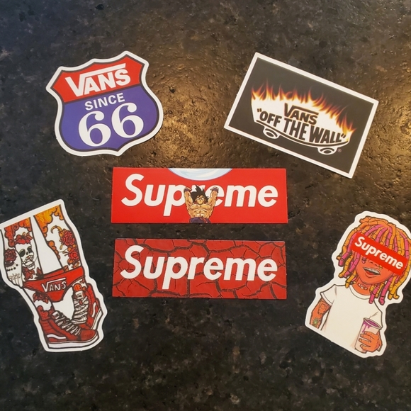 Supreme Other - Set of 6 Vans & Supreme skate stickers